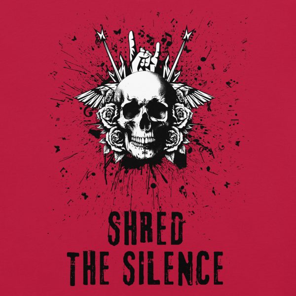 Shred the Silence Skull Graphic T-Shirt - Image 2