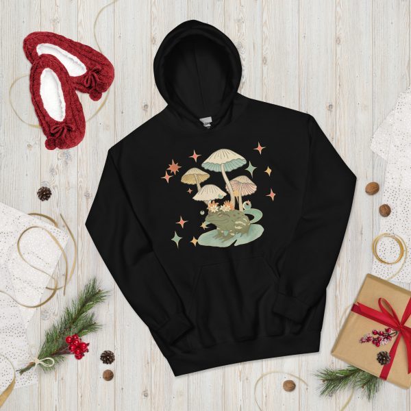 Frog and Mushroom Graphics Hoodie