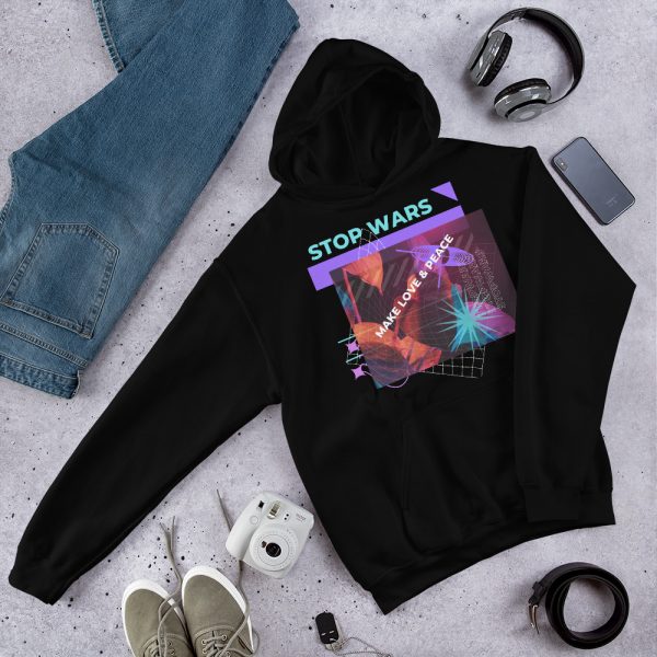 Custom Made Hoodie – Stop Wars, Make Love & Peace Unisex Hoodie