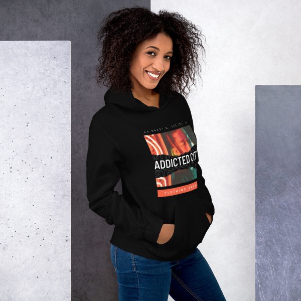 Unisex Addicted City Urban Streetwear Hoodie - Image 2