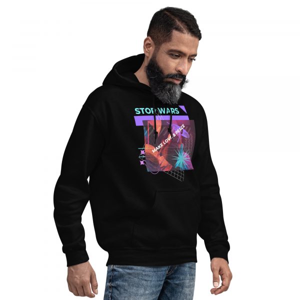 Custom Made Hoodie – Stop Wars, Make Love & Peace Unisex Hoodie - Image 2