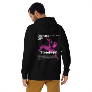 Addicted City Streetwear Hoodie With Falling Man