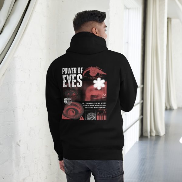 "Power of Eyes" Modern Graphic Hoodie - Image 2