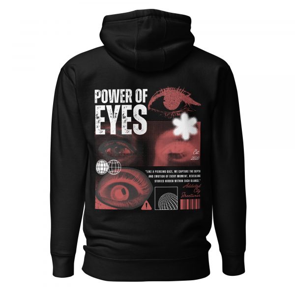 "Power of Eyes" Modern Graphic Hoodie - Image 3