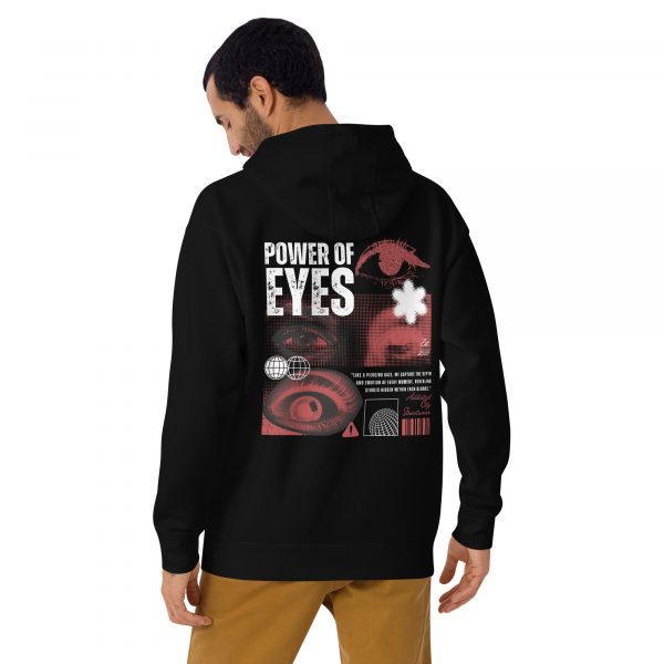 "Power of Eyes" Modern Graphic Hoodie - Image 4