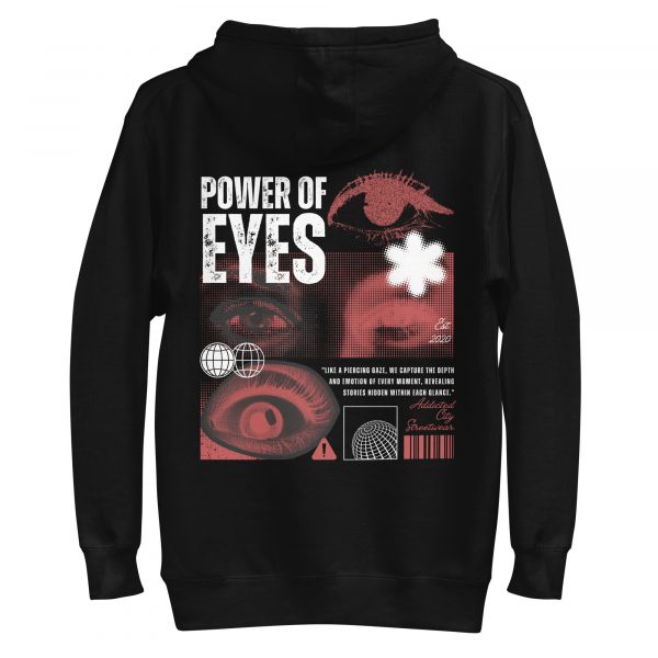 "Power of Eyes" Modern Graphic Hoodie - Image 5