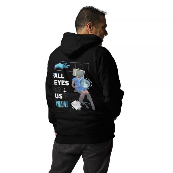 "All Eyes On Us" Modern Graphic Hoodie – Bold Streetwear for the Fearless - Image 3