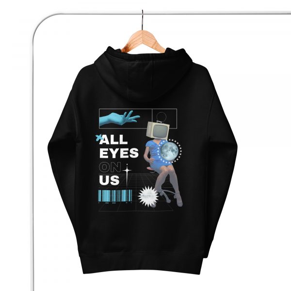 "All Eyes On Us" Modern Graphic Hoodie – Bold Streetwear for the Fearless - Image 5