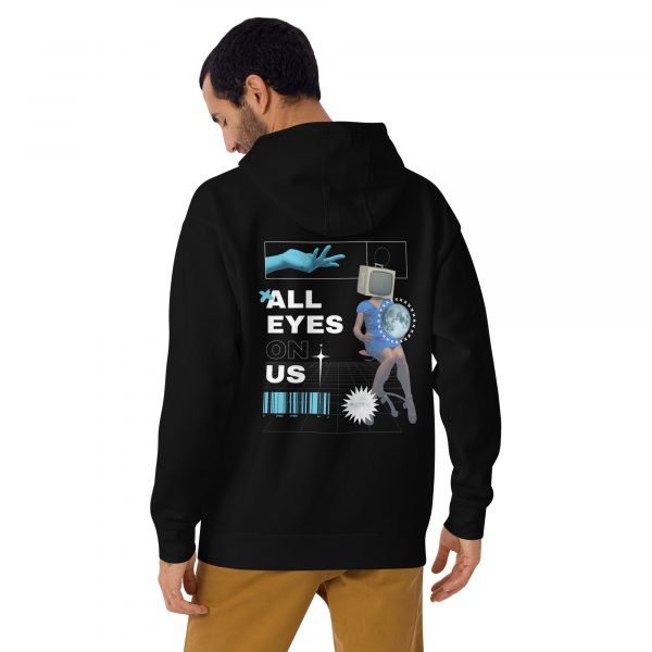 "All Eyes On Us" Modern Graphic Hoodie – Bold Streetwear for the Fearless - Image 7