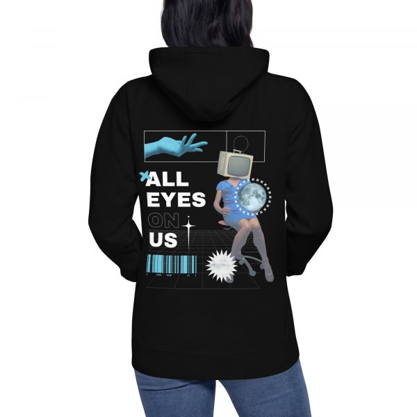 "All Eyes On Us" Modern Graphic Hoodie – Bold Streetwear for the Fearless - Image 8