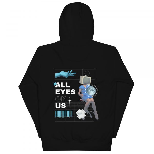 "All Eyes On Us" Modern Graphic Hoodie – Bold Streetwear for the Fearless - Image 9