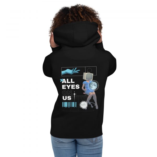 "All Eyes On Us" Modern Graphic Hoodie – Bold Streetwear for the Fearless - Image 10