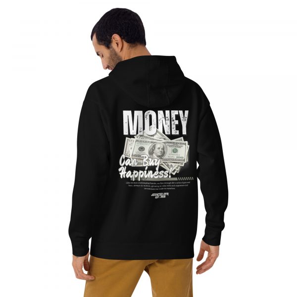 "Money Can Buy Happiness" Modern Graphic Hoodie - Image 4