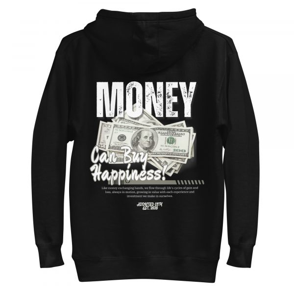 "Money Can Buy Happiness" Modern Graphic Hoodie - Image 5