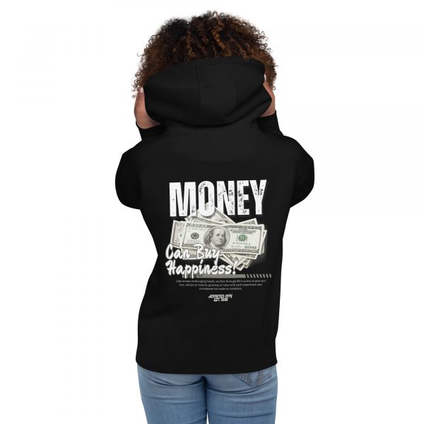 "Money Can Buy Happiness" Modern Graphic Hoodie - Image 6