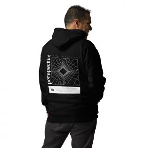 Perspective Black Hoodie – Streetwear with a Bold Message