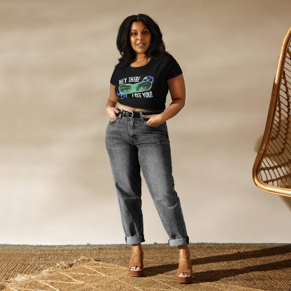 "Hey There I See You"  Women’s Crop Tee - Image 5