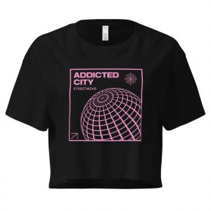 Addicted City Pink Graphic Crop Top