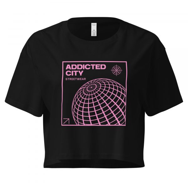 Addicted City Pink Graphic Crop Top