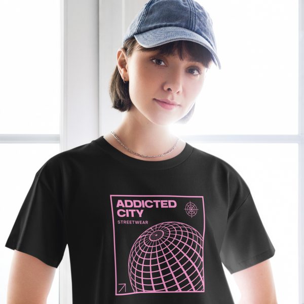 Addicted City Pink Graphic Crop Top - Image 5