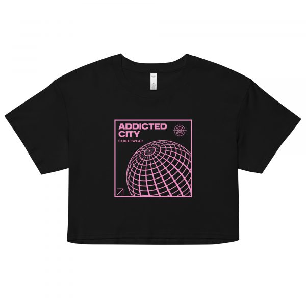 Addicted City Pink Graphic Crop Top - Image 9