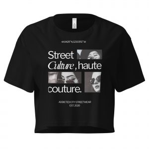 Street Culture Haute Couture Crop Top – Where Urban Meets High Fashion