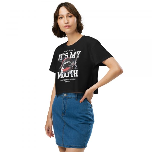 "It's My Mouth" Crop Top – Bold, Fun, and Unapologetic Streetwear - Image 3