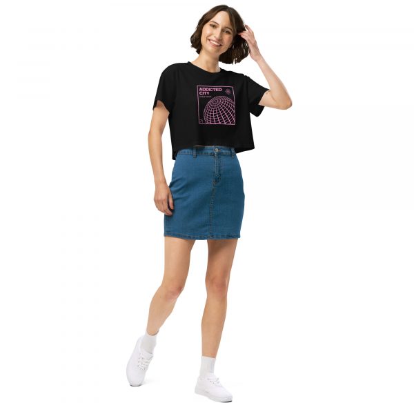 Addicted City Pink Graphic Crop Top - Image 8