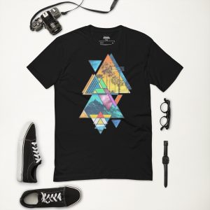 Geometric Short Sleeve Black T-shirt