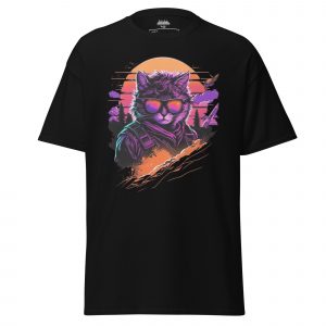Space Cat Unisex Black T-Shirt