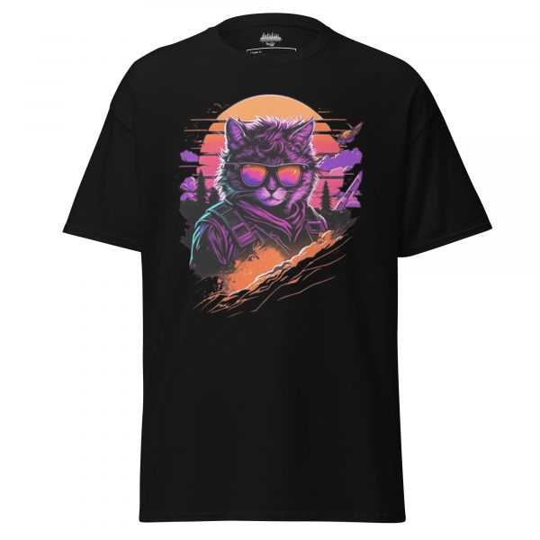 Space Cat Unisex Black T-Shirt