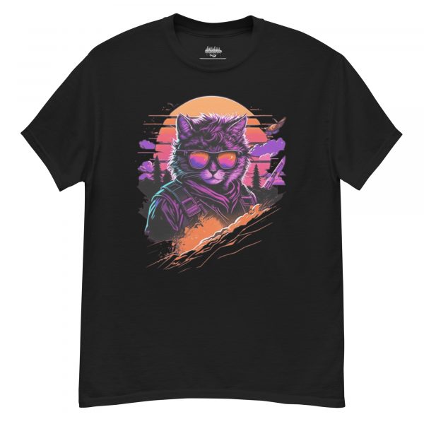 Space Cat Unisex Black T-Shirt - Image 3