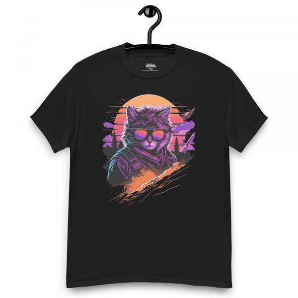 Space Cat Unisex Black T-Shirt - Image 4