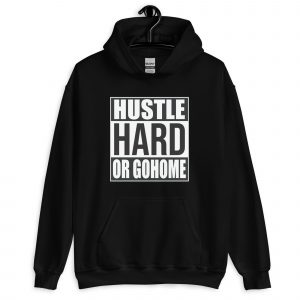 Streetwear Hustle Hard Black Hoodie