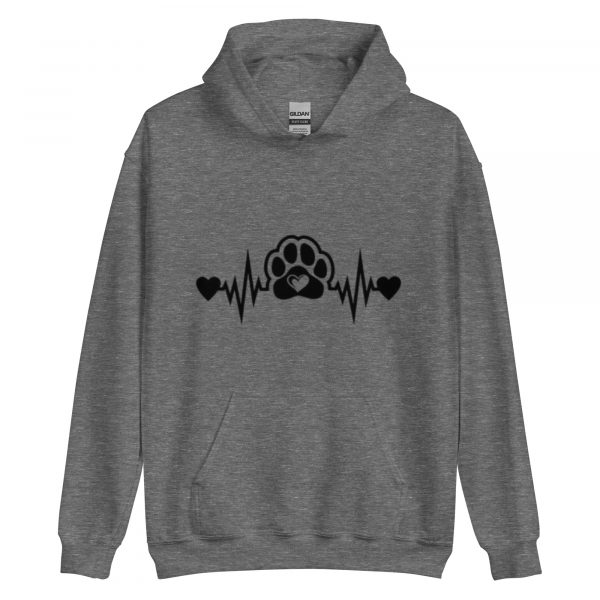 Addicted City Heartbeat Dog Paw Hoodie - Graphic Sweatshirt for Dog Lovers, Comfortable & Stylish - Image 8