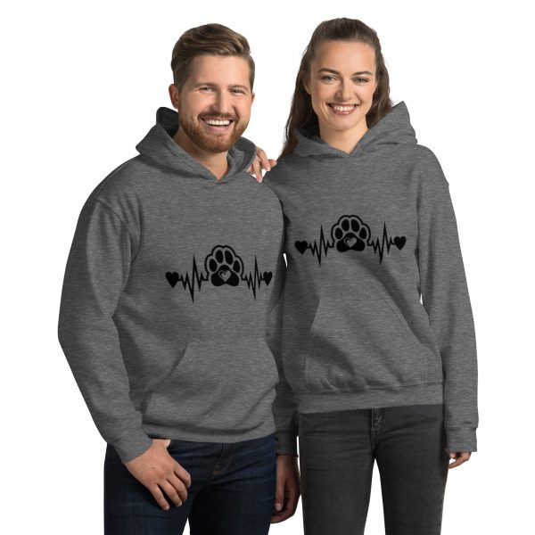 Addicted City Heartbeat Dog Paw Hoodie - Graphic Sweatshirt for Dog Lovers, Comfortable & Stylish - Image 17