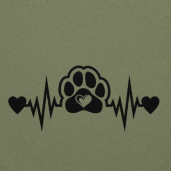 Addicted City Heartbeat Dog Paw Hoodie - Graphic Sweatshirt for Dog Lovers, Comfortable & Stylish - Image 11
