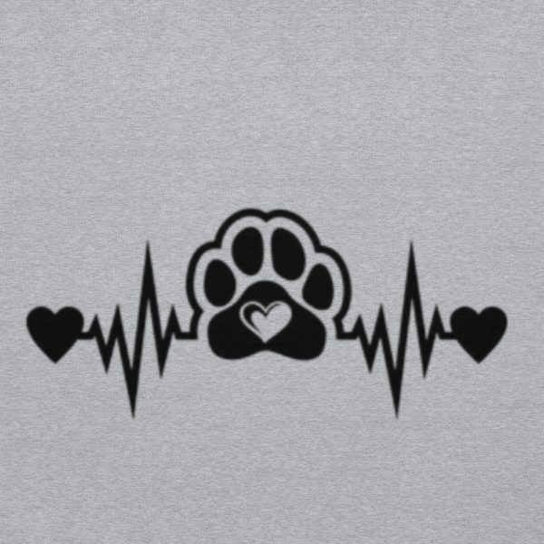 Addicted City Heartbeat Dog Paw Hoodie - Graphic Sweatshirt for Dog Lovers, Comfortable & Stylish - Image 13