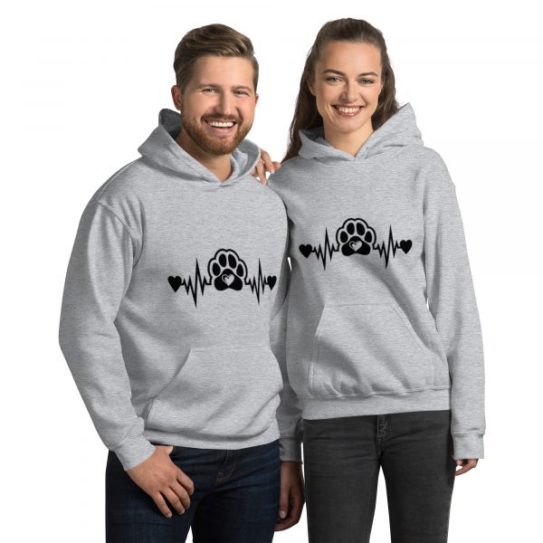 Addicted City Heartbeat Dog Paw Hoodie - Graphic Sweatshirt for Dog Lovers, Comfortable & Stylish - Image 19