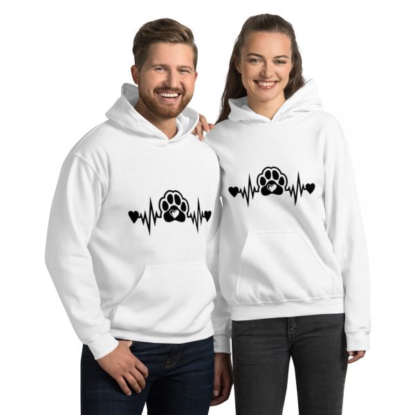 Addicted City Heartbeat Dog Paw Hoodie - Graphic Sweatshirt for Dog Lovers, Comfortable & Stylish - Image 20