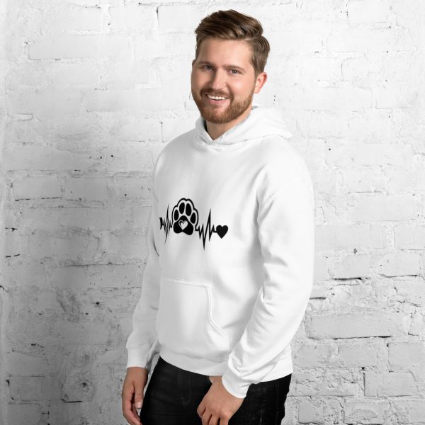 Addicted City Heartbeat Dog Paw Hoodie - Graphic Sweatshirt for Dog Lovers, Comfortable & Stylish - Image 15