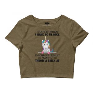 Addicted City Unicorn Quote Crop Top