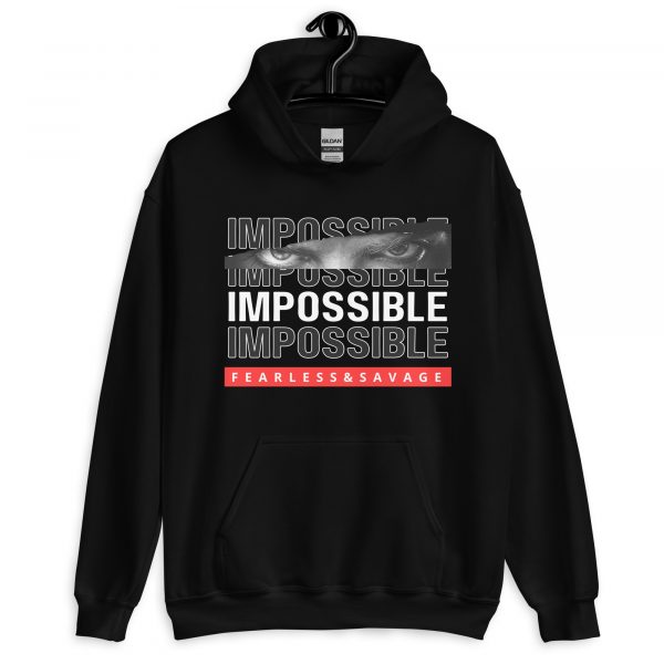Addicted City Black "Impossible" Hoodie – Fearless & Savage Streetwear