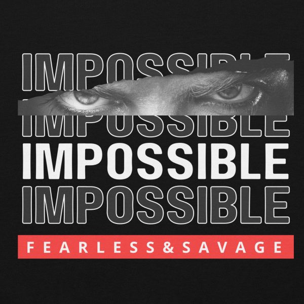 Addicted City Black "Impossible" Hoodie – Fearless & Savage Streetwear - Image 2