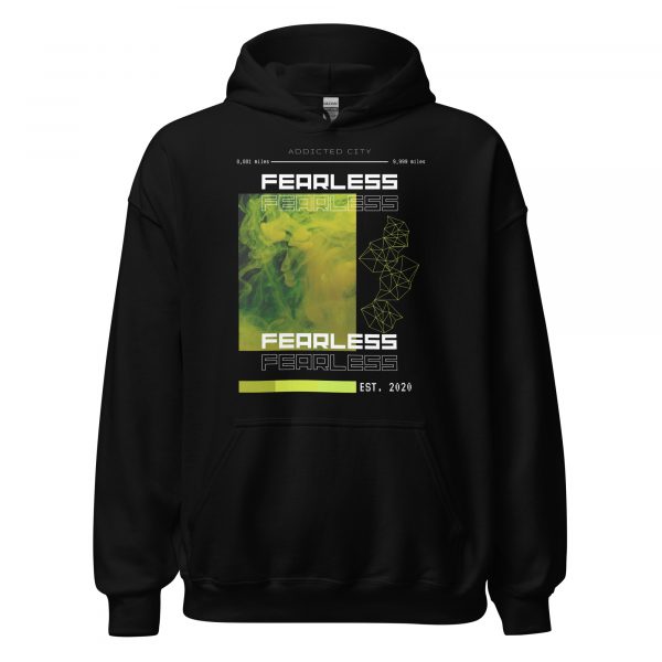 Addicted City Black "Fearless" Unisex Hoodie - Image 3