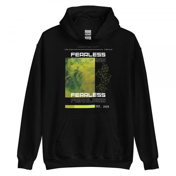 Addicted City Black "Fearless" Unisex Hoodie - Image 5