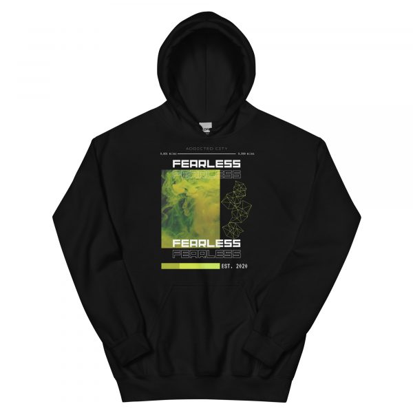 Addicted City Black "Fearless" Unisex Hoodie - Image 6